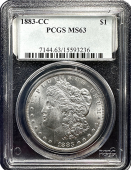 1883-CC | Morgan Silver Dollar | PCGS or NGC MS-63 