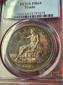 1883 Proof Trade Dollar PCGS Proof 64