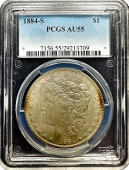 1884-S  | Morgan Silver Dollar | PCGS AU-55