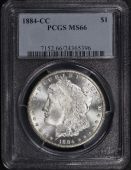 1884 | CC Morgan Silver Dollar |  PCGS MS-66