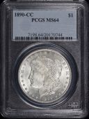 1890 | CC Morgan Silver Dollar |  PCGS MS-64