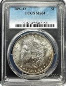 1892-O | Morgan Silver Dollar | PCGS MS-64