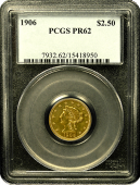 1906 $2.5 Gold Liberty PCGS Proof-62