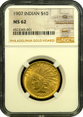 1907 $10 Indian Gold MS-62 Quality