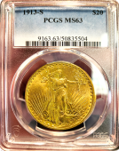 1913-S | St. Gaudens | PCGS | MS-63