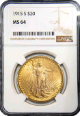 1915-S | St. Gaudens | NGC or PCGS | MS-64