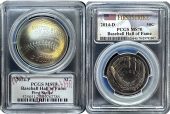 2014 Baseball Hall of Fame Two Coin Silver Set PCGS Mint State 70