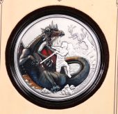 2020 2-oz Niue Silver “Fáfnir – The Norse Dragon” Antiqued Coin (Fantasy Book Presentation)