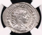 AD 238–244 Roman Empire – Gordian III AR Double-Denarius, NGC Ch MS NGC