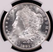 1883-CC Morgan Silver Dollar NGC MS66+