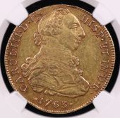 1783 Lima, Peru 8 Escudo - Charles III - NGC AU55