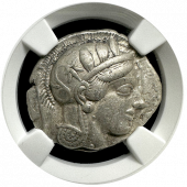 Athens Silver Owl Tetradrachm | Full Crest | XF 5x4