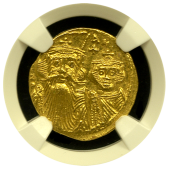 Constans II & Constant IV Gold Solidus NGC MS 5x4