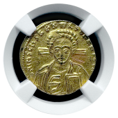 Byzantine | Justinian II | Gold Solidus | NGC MS-4x2