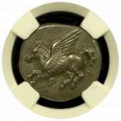 ANCIENT GREECE: Corinth Silver Stater feat. Pegasus AU 5x5 Star Quality