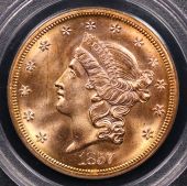 1857-S $20 Liberty Head Double Eagle “S.S. Central America” PCGS MS66 