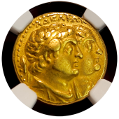 Ptolemy II | Gold Tetradrachm | VF 5x4
