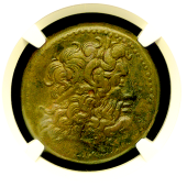 Ptolemy III Bronze Zeus NGC XF 5x3