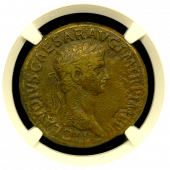 Claudius Bronze Sestertius Choice | NGC | Very Fine