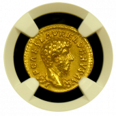 Lucius Verus | Gold Aureus | Ch-AU 5x5