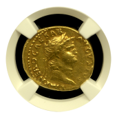 Roman Empire | Nero Gold Aureus | NGC XF 5x2