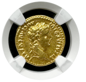Tiberius | Gold Aureus | NGC AU 5x3