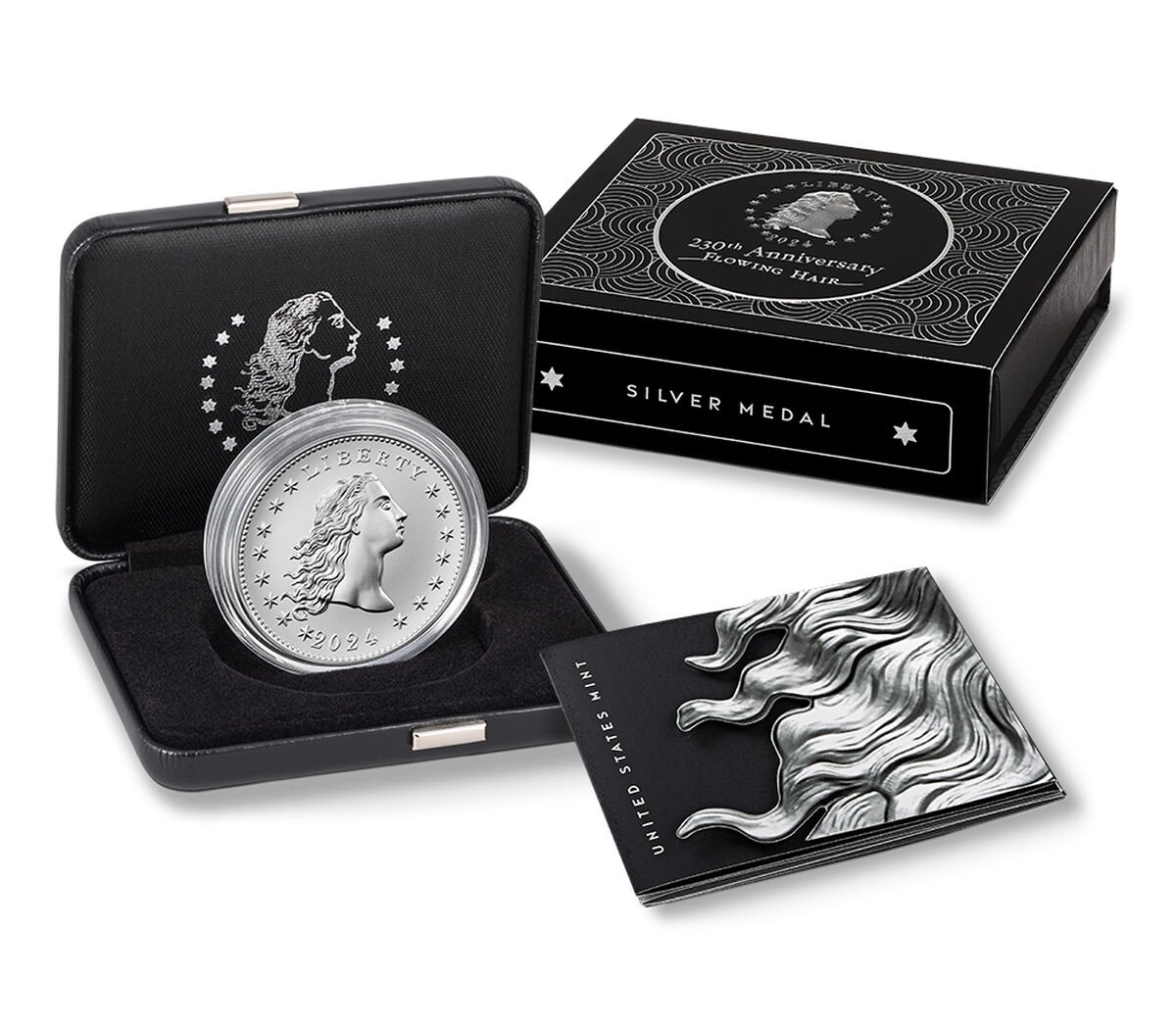 2024 Flowing Hair | Silver Medal | US Mint Box & Certificate | Box