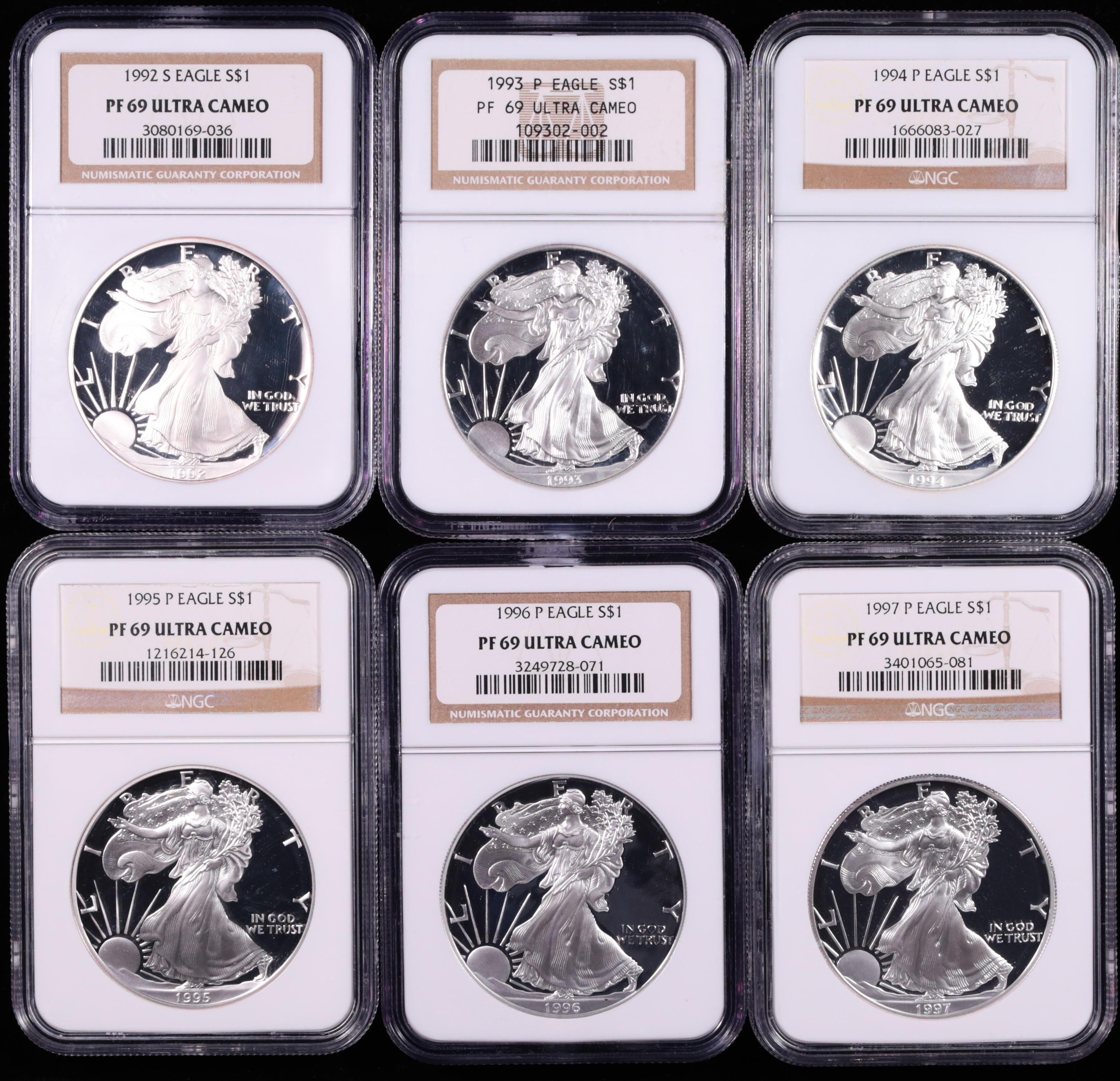 1986-2013 American Silver Eagle 26-Coin Proof Set NGC PF-69 Ultra Cameo Obverse in Holder 1986-2013 American Silver Eagle 26-Coin Proof Set NGC PF-69 Ultra Cameo Obverse in Holder