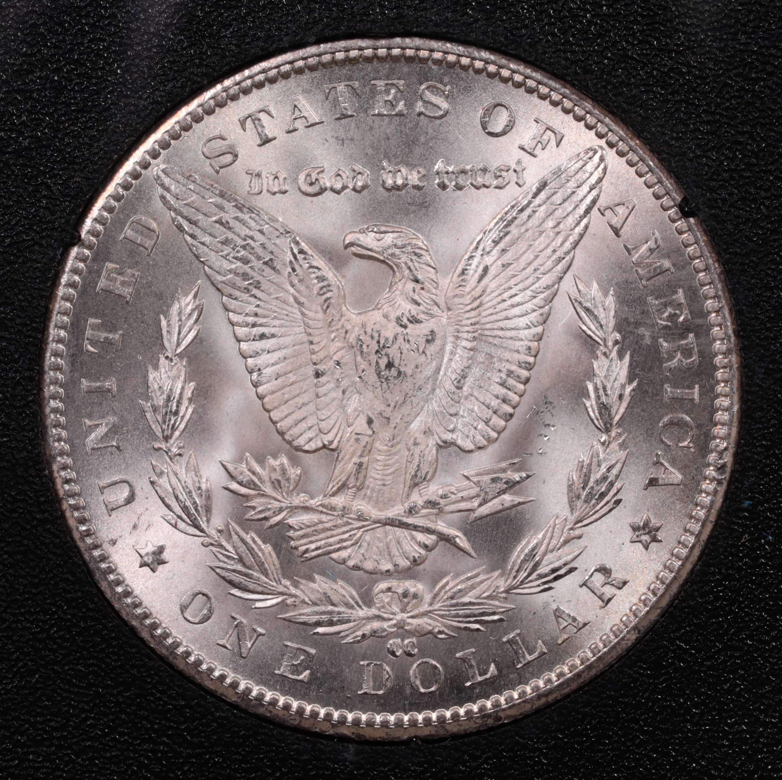 1884-CC Morgan Silver Dollar GSA Brilliant Uncirculated Reverse 1884-CC Morgan Silver Dollar GSA Brilliant Uncirculated Reverse