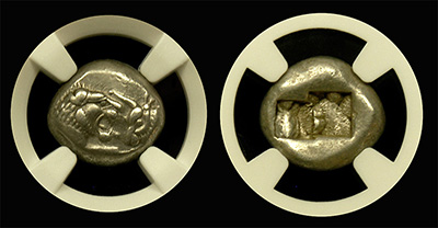 Lydia | Croesus | Half Stater | Siglos | CH-XF 5x4 | Both SIdes Lydia | Croesus | Half Stater | Siglos | CH-XF 5x4 | Both SIdes