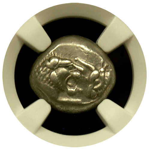 Lydia | Croesus | Half Stater | Siglos | CH-XF 5x4 | Obverse Lydia | Croesus | Half Stater | Siglos | CH-XF 5x4 | Obverse