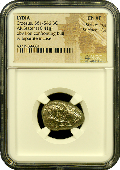 Lydia | Croesus | Stater | CH-XF 5x2 | In Holder Lydia | Croesus | Stater | CH-XF 5x2 | In Holder