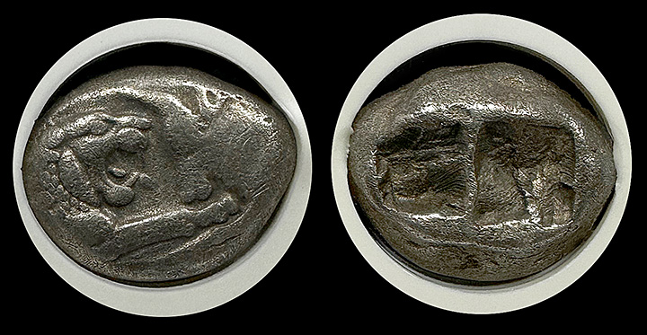 Lydia | Croesus | Silver Stater | VF 5x3 | Both SIdes Lydia | Croesus | Silver Stater | VF 5x3 | Both SIdes