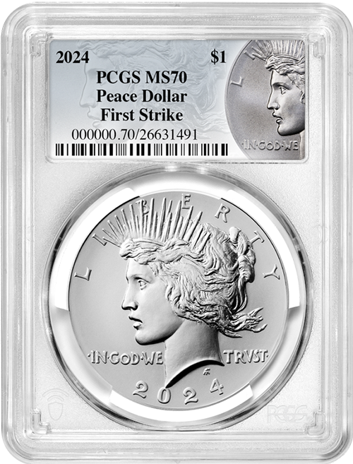 2024 | Morgan & Peace Silver Dollar |Two-Coin Set | PCGS MS-70 First Strike