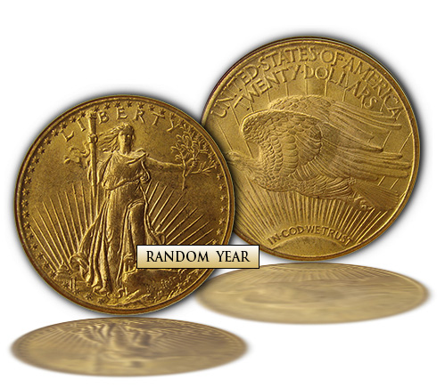 $20 Saint Gaudens Gold MS-65 Quality Obverse and Reverse $20 Saint Gaudens Gold MS-65 Quality Obverse and Reverse