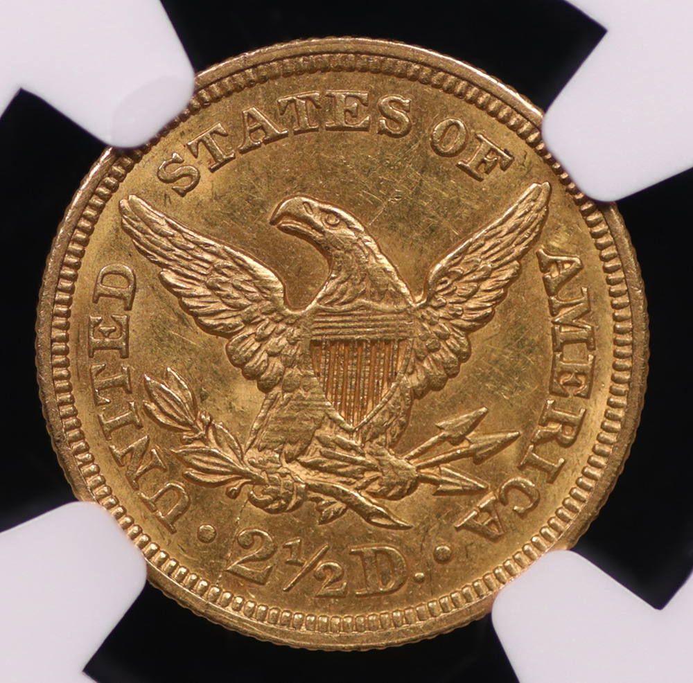 1845 $2.50 Liberty Gold NGC MS-62