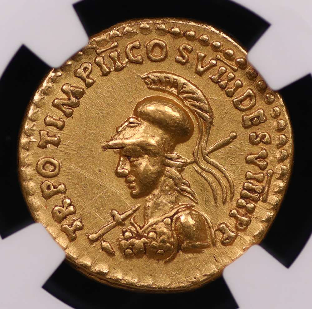 Domitian Gold Aureus (AD 81-96) NGC Choice Very Fine