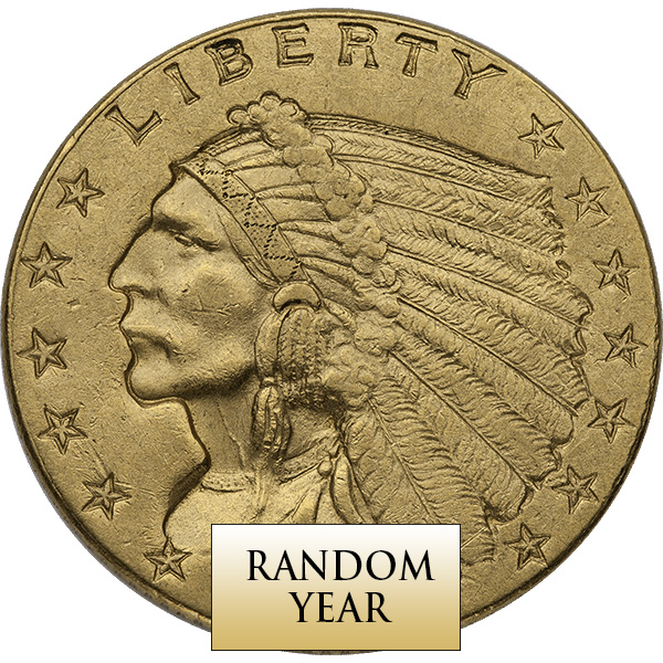 $5 Indian Gold About Uncirculated Quality