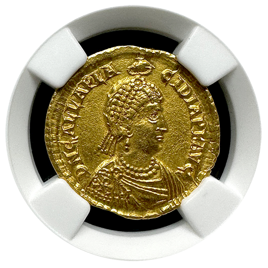 Roman | Galla I Gold Solidus | CH-AU 4x3 | Obverse Roman | Galla I Gold Solidus | CH-AU 4x3 | Obverse