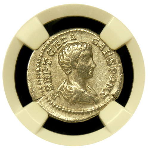 Geta Roman Silver Denarius Choice Very Fine