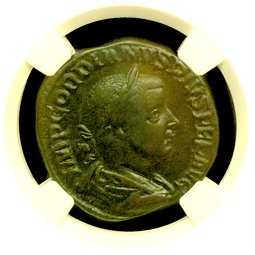 Gordian III | Bronze Sestertius | Very Fine | Obverse Gordian III | Bronze Sestertius | Very Fine | Obverse