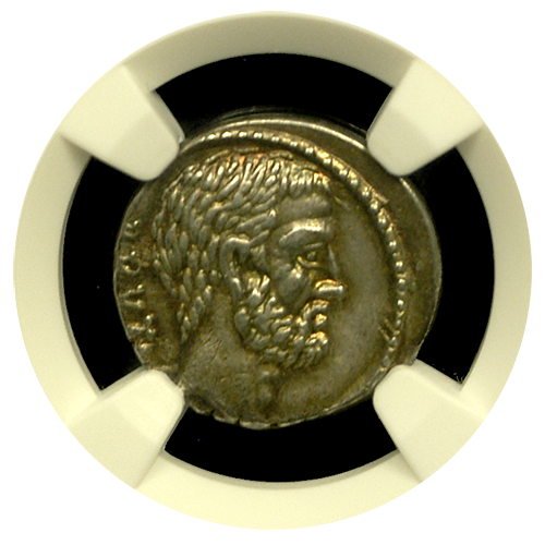 Roman Imperatorial | Brutus | Silver Denarius | Obverse Roman Imperatorial | Brutus | Silver Denarius | Obverse