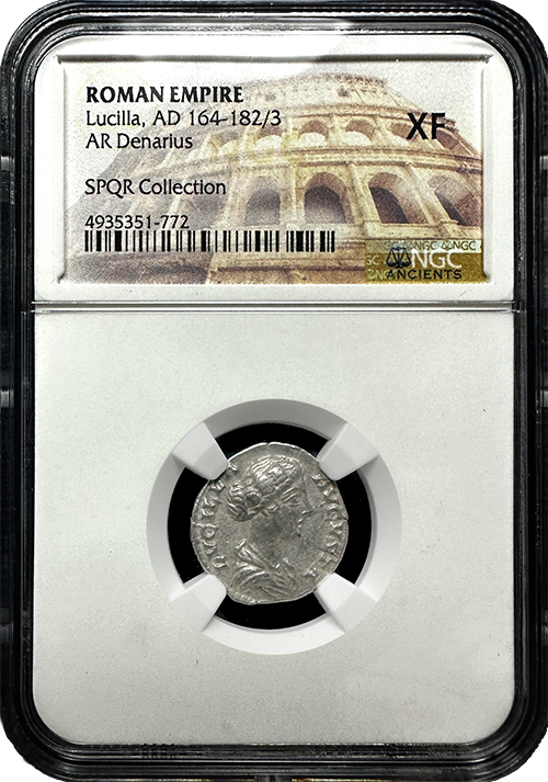 Roman | Lucilla | Silver | Denarius | XF | In Holder Roman | Lucilla | Silver | Denarius | XF | In Holder