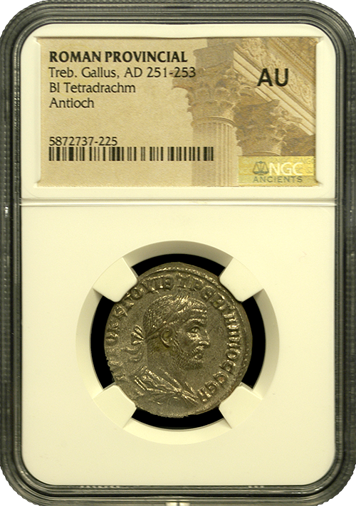 Gallus | Tetradrachm | About Uncirculated | In Holder Gallus | Tetradrachm | About Uncirculated | In Holder