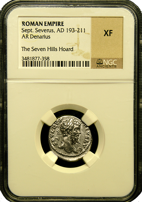 Septimus Severus Silver Denarius NGC Extremely Fine Septimus Severus Silver Denarius NGC Extremely Fine