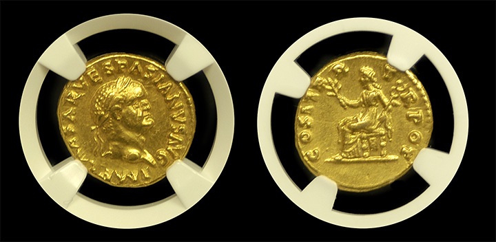 Vespasian Gold Aureus | Both Sides Vespasian Gold Aureus | Both Sides