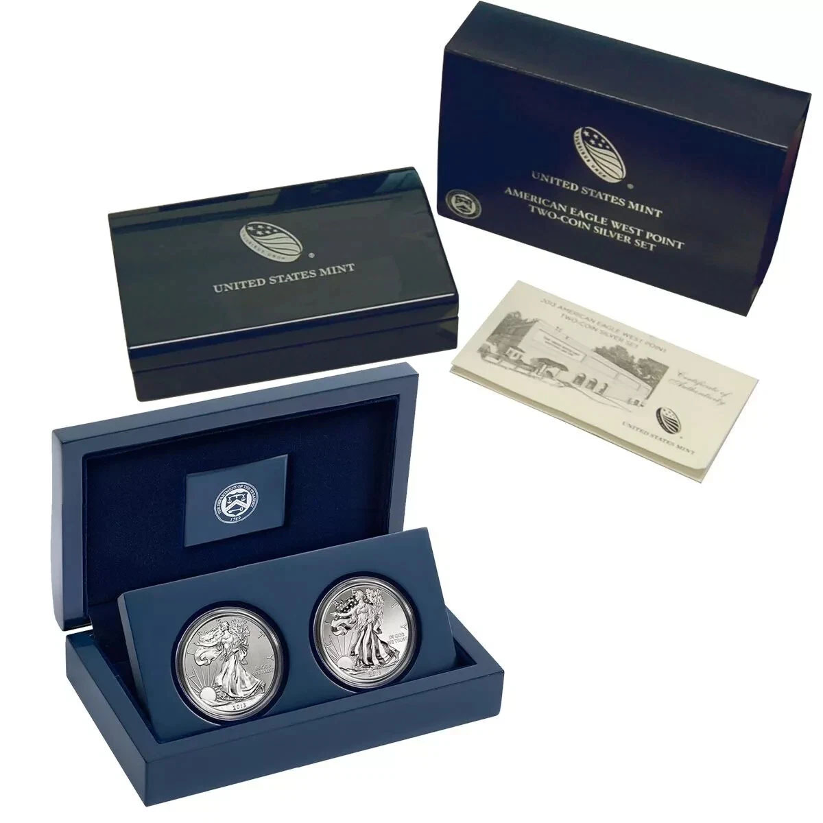 2013 West Point Silver Eagle Two-Coin Proof Set (Proof & Reverse Proof)
