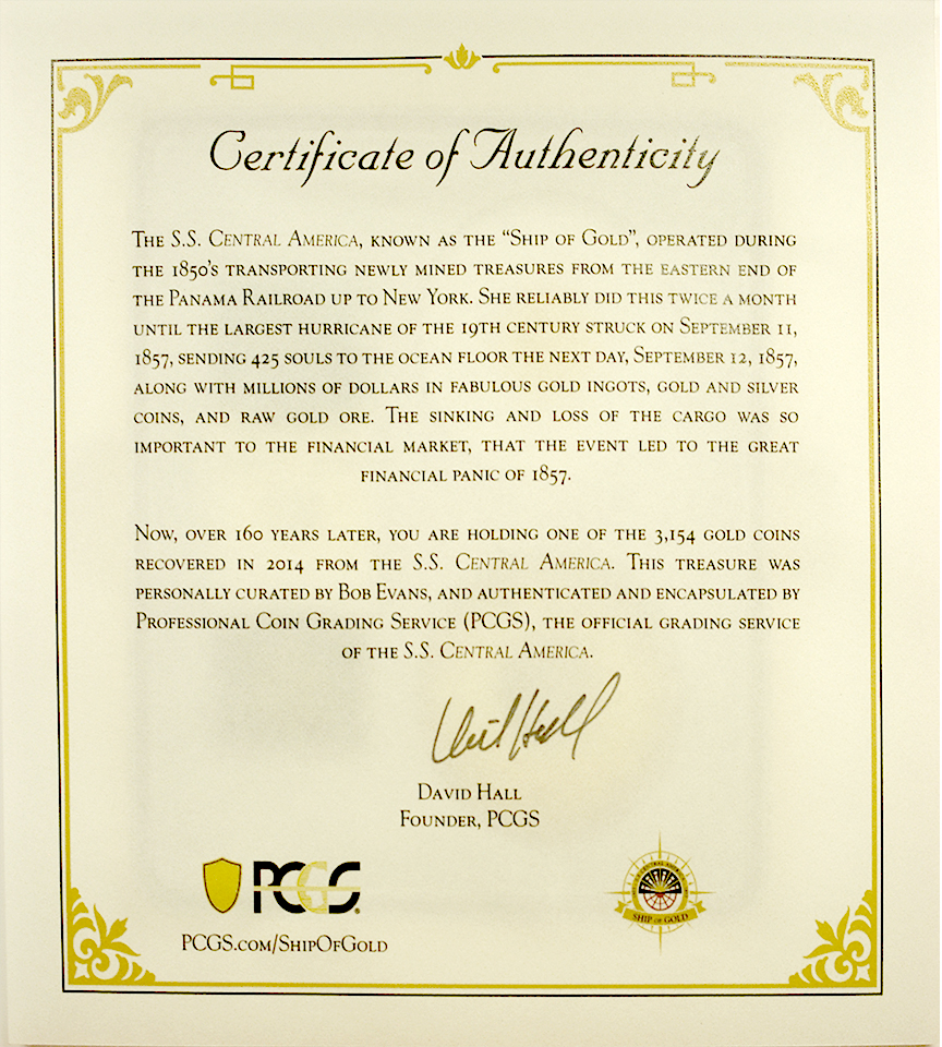 1857-S $20 Liberty PCGS MS-61 - Ship of Gold 1857-S $20 Liberty PCGS MS-61 - Ship of Gold