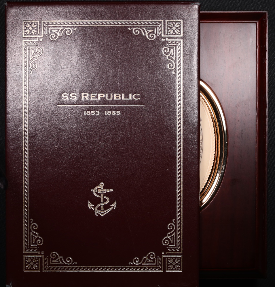 SS Republic New Orleans Mint Liberty Seated Half Dollar 3-Coin Set Presentation Box Exterior