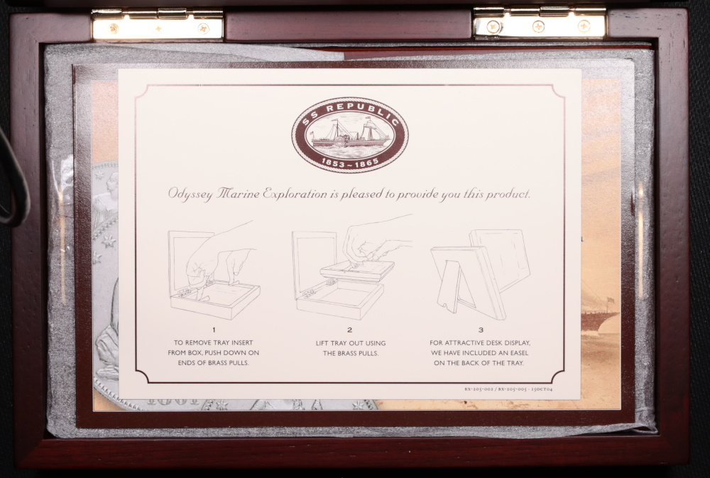 SS Republic New Orleans Mint Liberty Seated Half Dollar 3-Coin Set Box Instructions Insert